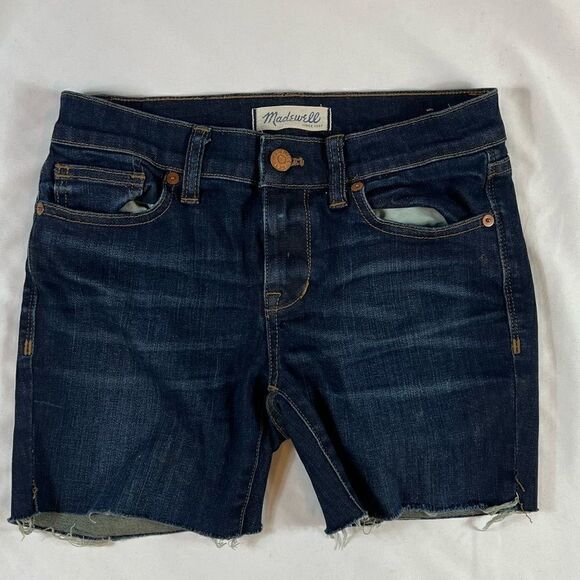 Madewell Previously Cropped Skinny Skinny Denim Jean Shorts 24 - Picture 1 of 8